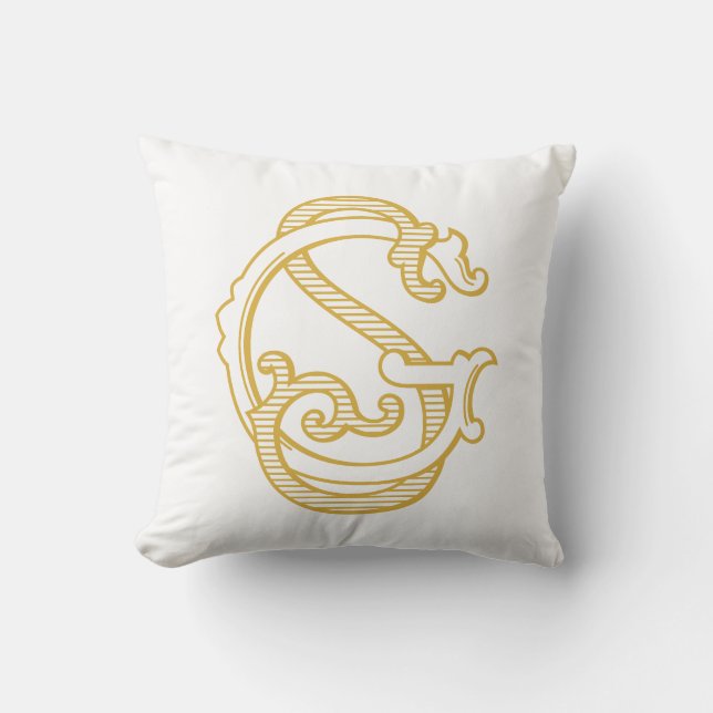 SG Monogram or GS Monogram Throw Pillow (Front)