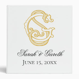 SG Monogram or GS Monogram wedding binder