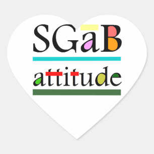 Sgab attitude heart sticker