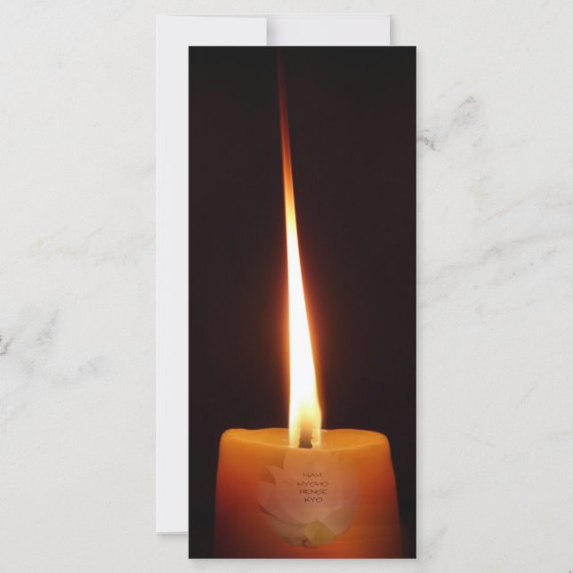 SGI Buddhist Bookmark with Lotus Candle and NMRK (Front)