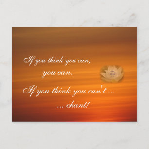 SGI Buddhist Chanting Reminder Postcard