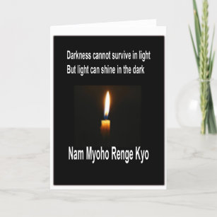 SGI Buddhist Encouraging Card - Light in Darkness