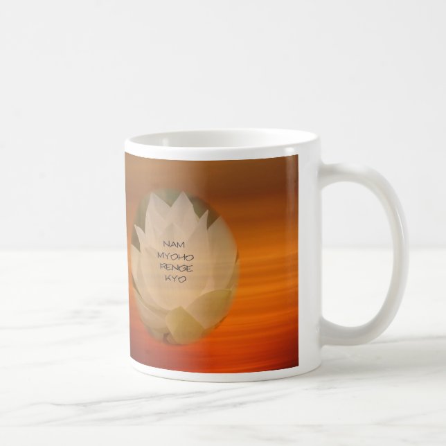 SGI Buddhist Mug with Nam Myoho Renge Kyo (Right)