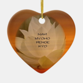 SGI Buddhist Ornament: Lotus "Nam Myoho Renge Kyo" Ceramic Ornament