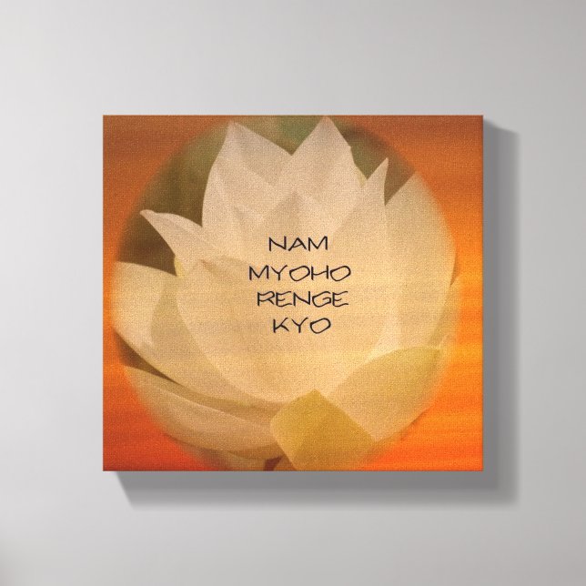 SGI Buddhist Poster - Lotus "Nam Myoho Renge Kyo" Canvas Print (Front)