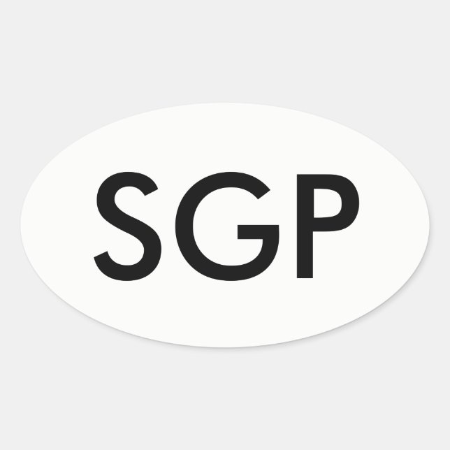 SGP Oval Sticker (Front)