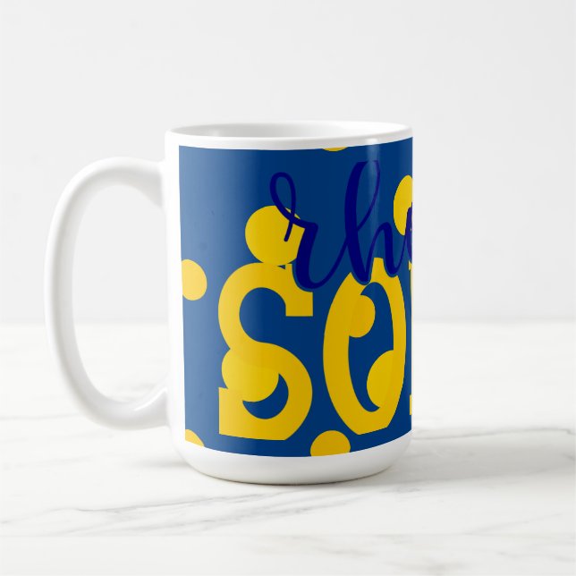 SGRho Rhoyal Blue and Gold Rhoyal Soror Mug (Left)