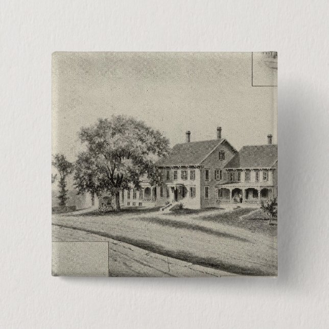 SH Dow residence 2 Inch Square Button (Front)