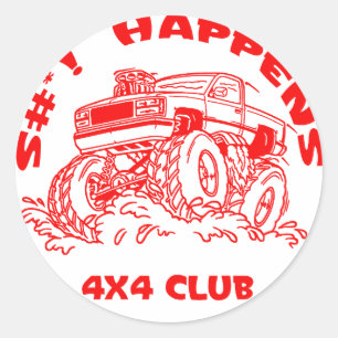 SH_red_Chevy_GMC Classic Round Sticker