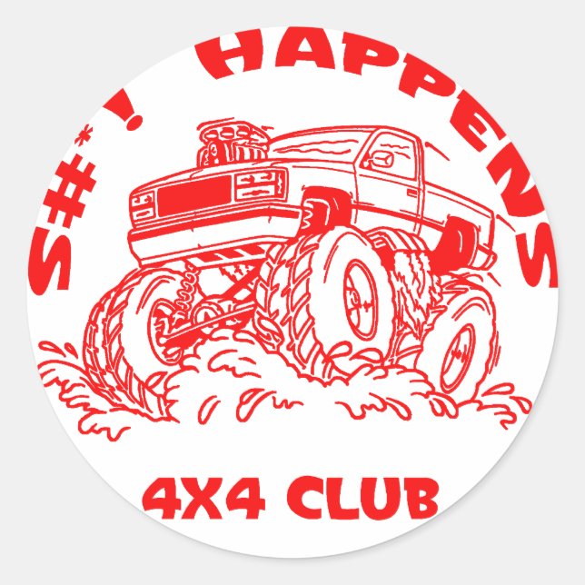 SH_red_Chevy_GMC Classic Round Sticker (Front)