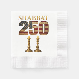 Shabbat 250 Candle | Jewish American Heritage Napkin