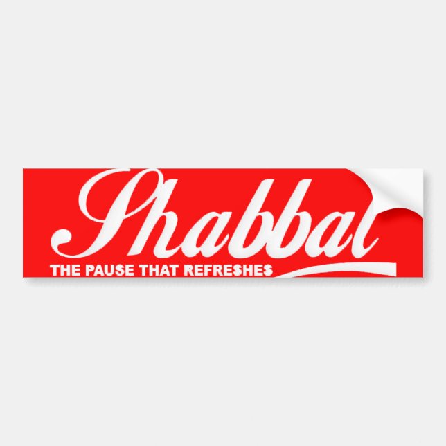 Shabbat Bumper Sticker (Front)