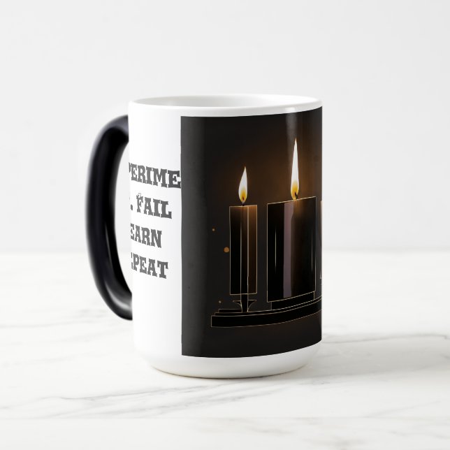 Shabbat Candles Icon-Illuminating Strength' Magic Mug (Front Left)