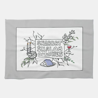 Shabbat Shalom B!$@#s! Challah Cover Kitchen Towel