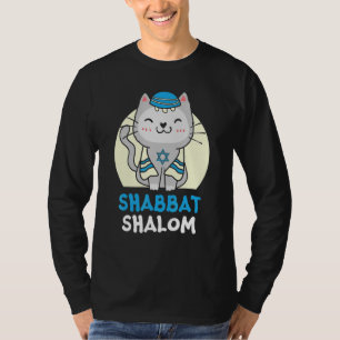 Shabbat Shalom Cat Holy Day Judaism Yom Kippur T-Shirt