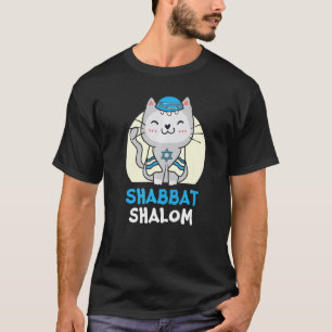Shabbat Shalom Cat Holy Day Judaism Yom Kippur T-Shirt