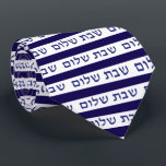 Shabbat Shalom Hebrew Jewish Shabbos Tie<br><div class="desc">This Shabbat Shalom Hebrew Jewish Shabbos Neck Tie is the perfect wardrobe accessory for Friday night dinner or Saturday morning shul!</div>