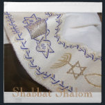 Shabbat Shalom Hebrew Talit Napkin set of Napkins<br><div class="desc">Shabbat Shalom Hebrew Talit Napkin set of Napkins showing Hebrew Talit</div>