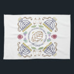 Shabbat Shalom Modern Hand Towel<br><div class="desc">Eclectic Biblical motif pattern on a hand towel.</div>