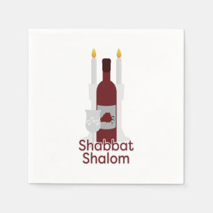 Shabbat Shalom Paper Napkin