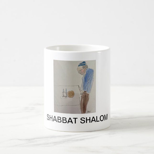 SHABBAT SHOLOM COFFEE MUG (Center)
