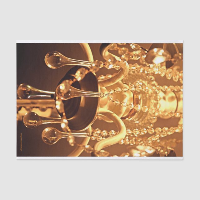 Shabby Chandelier Bling 1-Gold Tissue Paper (Front)