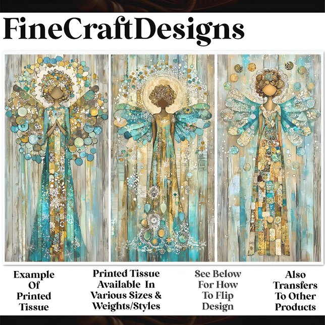 Shabby Chic African American Angels AM3 Decoupage Tissue Paper (Creator Uploaded)