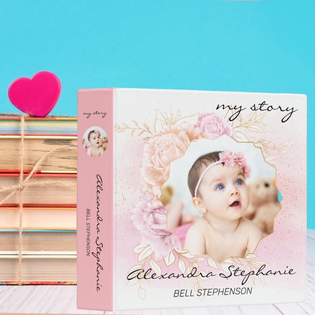 Shabby & Chic Baby Girl First Year Scrapbook Album Binder (Creator Uploaded)