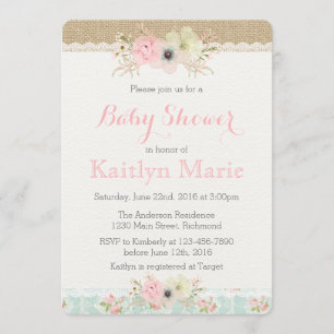 Shabby Chic Baby Shower Invitation
