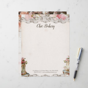 Shabby Chic Bakery Cottage Vintage Letterhead