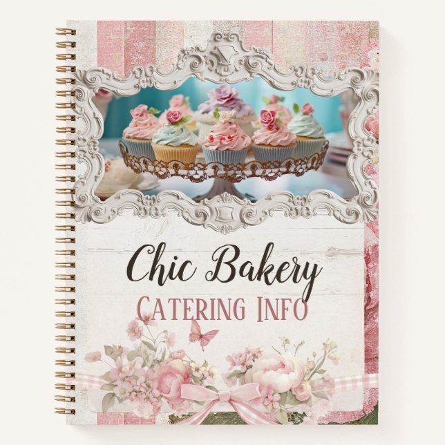 Shabby Chic Bakery Cottage Vintage Notebook (Front)