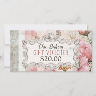 Shabby Chic Bakery Vintage Gift Certificate