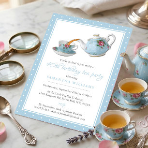 Shabby Chic Birthday Tea Party Invitation
