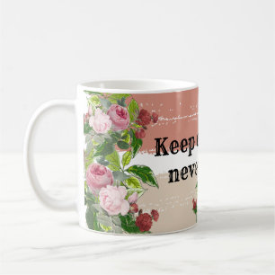 Shabby chic blooming flowers coffee mug