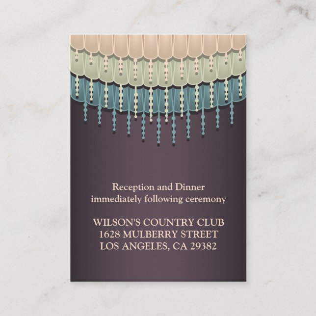 Shabby Chic Bohemian  Driving Directions Card (Front)