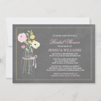 Shabby Chic Bridal Shower | Pink Invitation