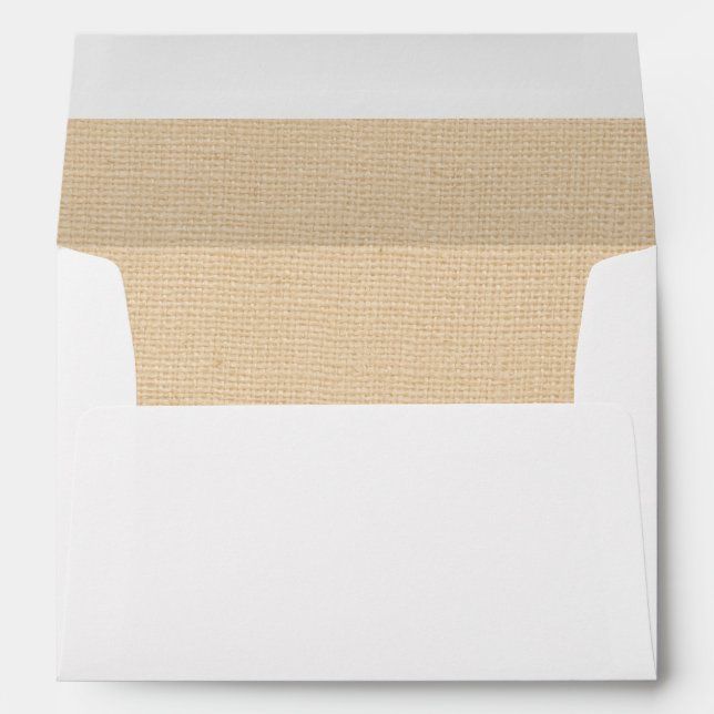 Shabby Chic Burlap Envelope (Back (Bottom))