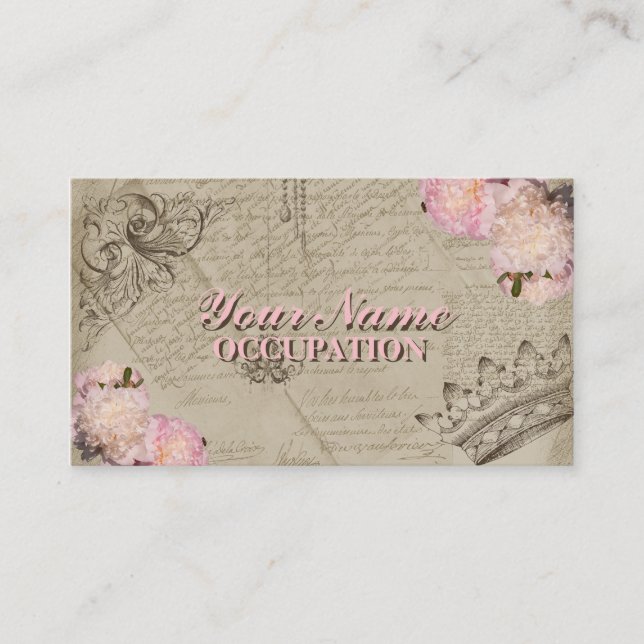 Shabby Chic - Carte de visite (Devant)