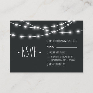 Shabby Chic Chalkboard RSVP Card