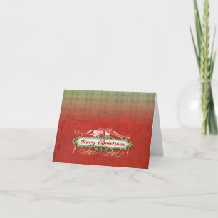 Shabby chic chandelier Christmas holiday sewing Card