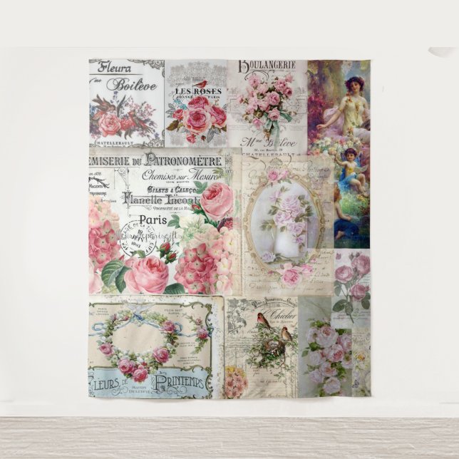 Shabby chic collage,country victorian,decoupage, b tapestry (Front)