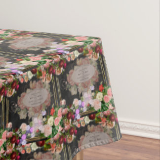 Shabby chic collage, French chic,country rustic Tablecloth