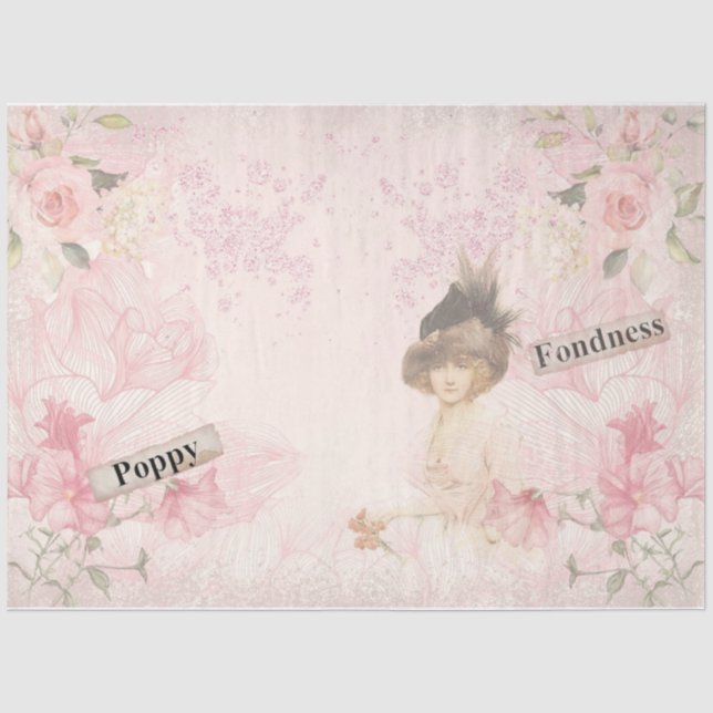 Shabby Chic Collage Series Design 16 Tissue Paper (Front)