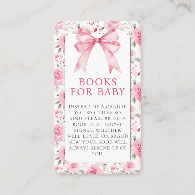 Shabby Chic Coquette Pink Love Shack Baby Shower  Enclosure Card (Front)
