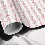 Shabby Chic Coquette Pink Vintage Floral  Wrapping Paper<br><div class="desc">Shabby Chic Coquette Pink Vintage Floral Wrapping Paper</div>