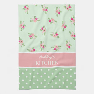 Shabby Chic Country Floral Kitchen Towel