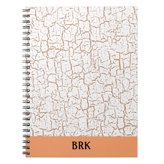 Shabby Chic Crackle Paint Customizable Notebook (Front)