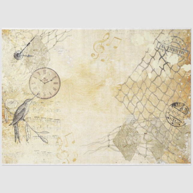 Shabby Chic Cream Series Design 2 Tissue Paper (Front)
