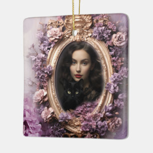 Shabby Chic Custom Family Photo Christmas  Ceramic Ornament