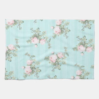 Shabby chic decor roses floral kitchen towel